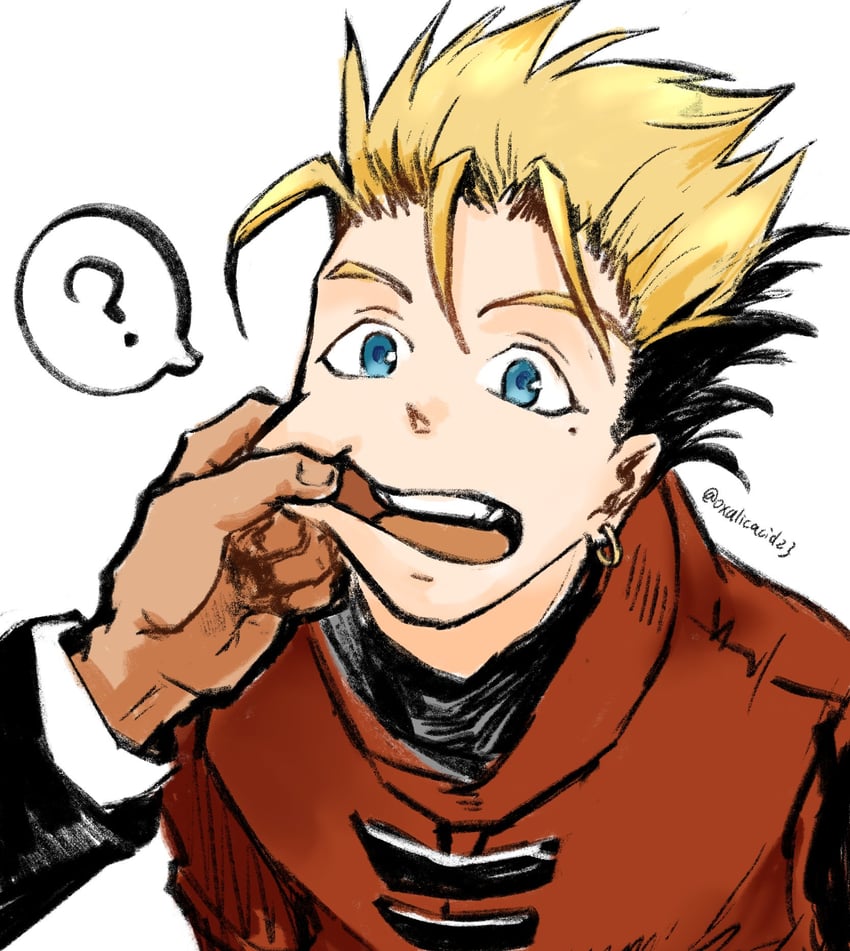 vash the stampede and nicholas d. wolfwood (trigun) drawn by oxalicacid23