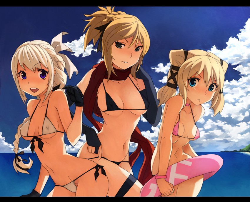 claire, valeria, and catherine (granado espada) drawn by caee_penguin