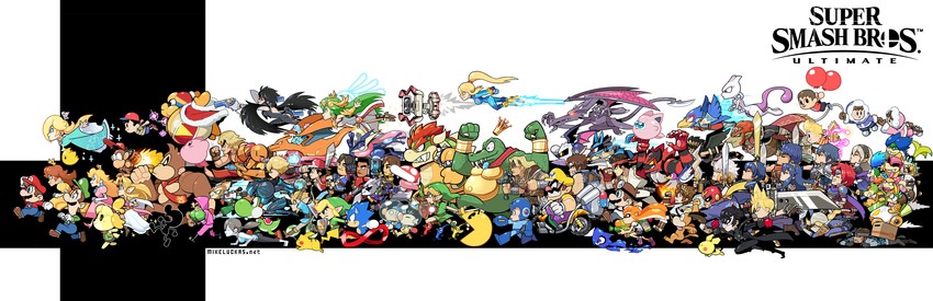 link, pikachu, princess zelda, cloud strife, kirby, and 89 more (pokemon and 53 more) drawn by mike_luckas