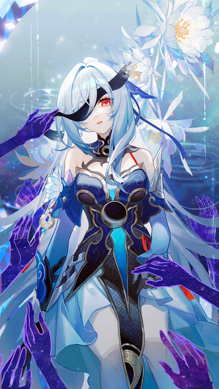 jingliu (honkai and 1 more) drawn by mumian_doufu