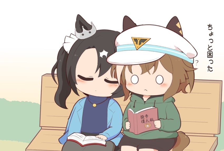 cheval grand and satono crown (umamusume) drawn by gomashio_(goma_feet)