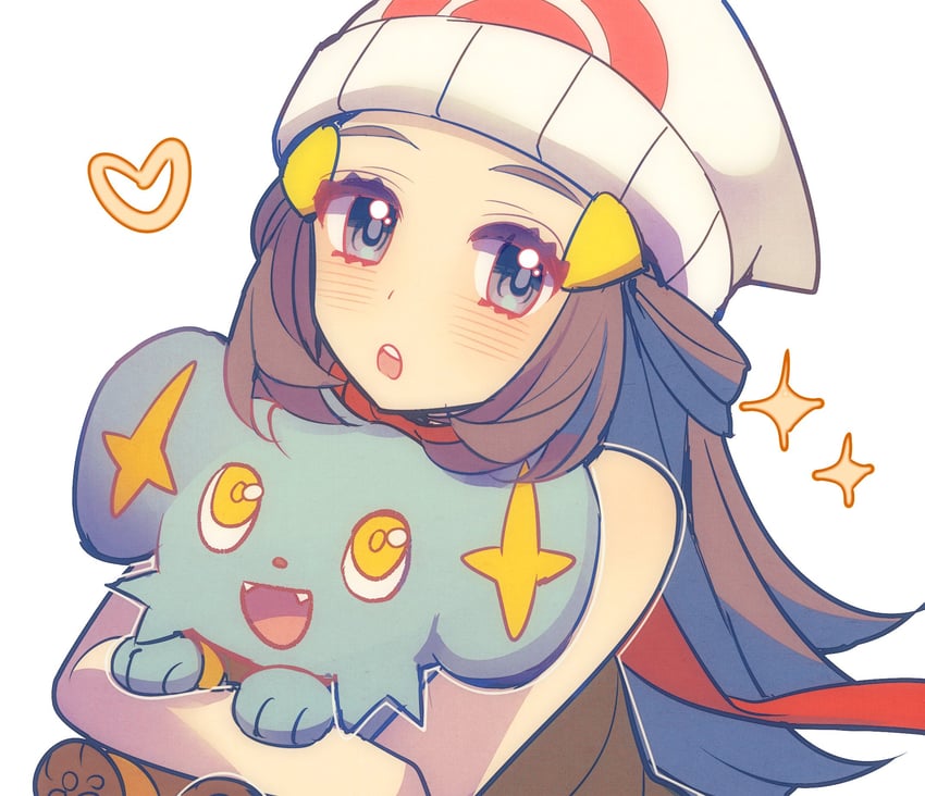 dawn and shinx (pokemon and 1 more) drawn by pkm_lemon