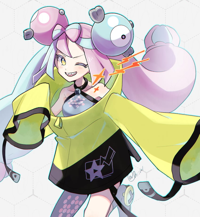 iono and magnemite (pokemon and 1 more) drawn by hii_(hii101)