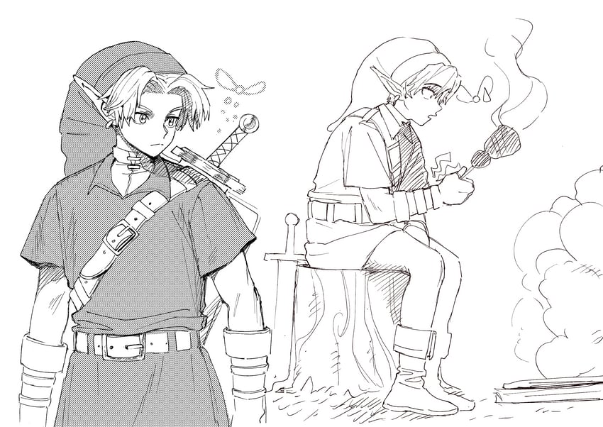 link and navi (the legend of zelda and 1 more) drawn by matheus_felipe