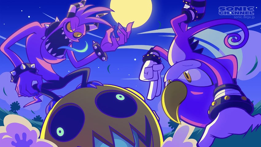 espio the chameleon, zazz, and moon mech (sonic and 1 more) drawn by hayane_tomoko