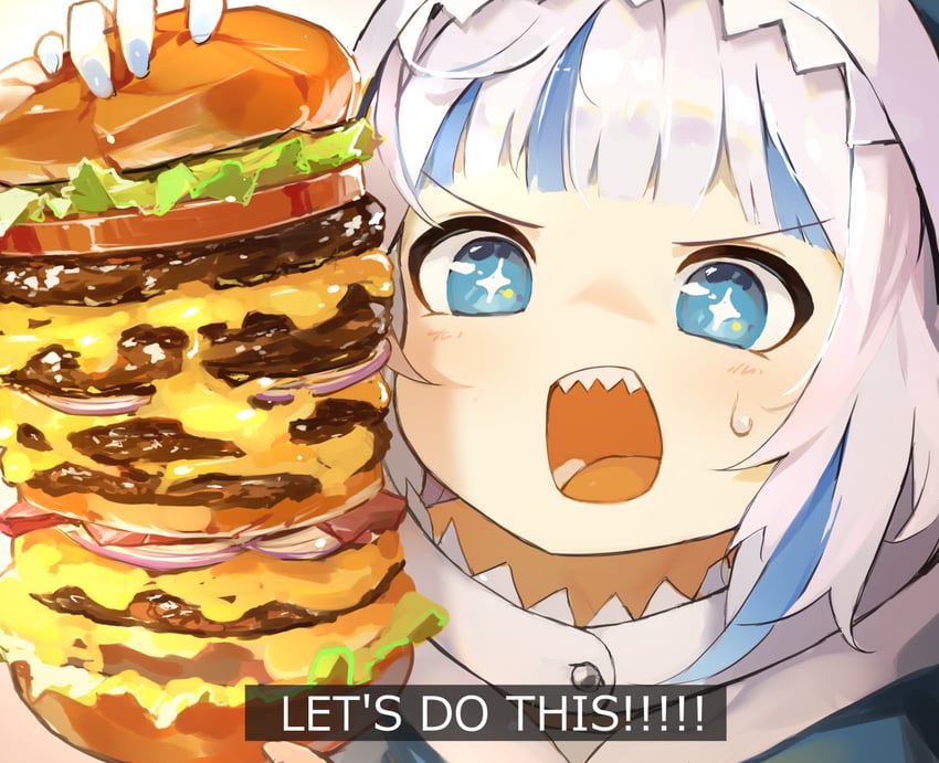 gawr gura (hololive and 1 more) drawn by harufude