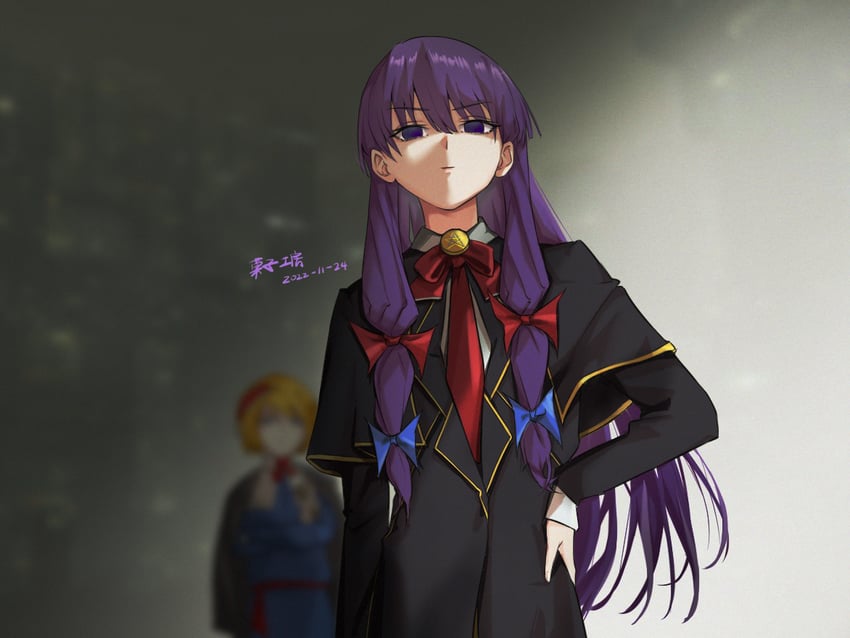 alice margatroid, patchouli knowledge, and taisa (touhou and 1 more) drawn by kakae_tt