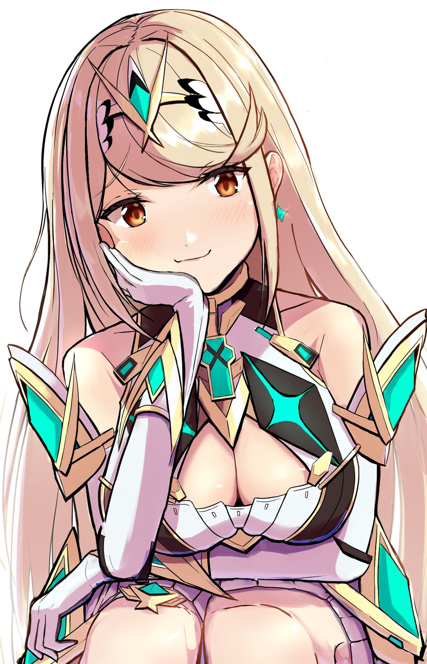 mythra (xenoblade chronicles and 1 more) drawn by karuushi