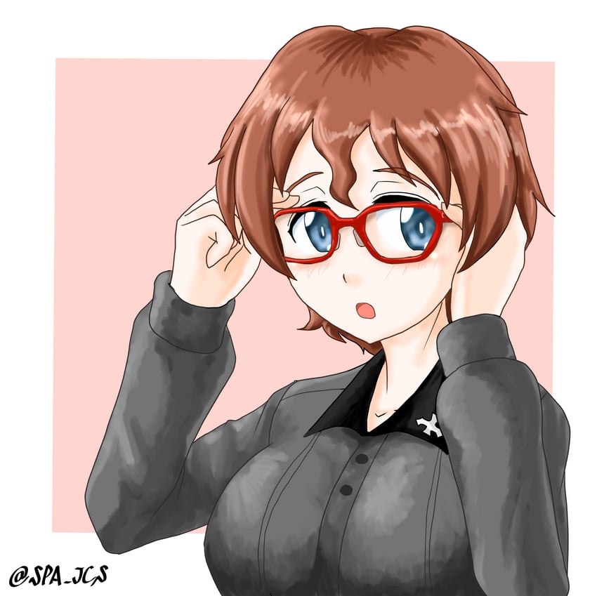 akaboshi koume (girls und panzer) drawn by nspa_(spa-jcs)