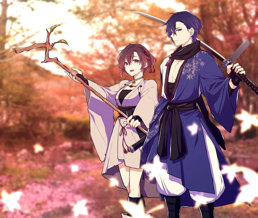 meiko and kaito (vocaloid and 1 more) drawn by xxxxxxxxxlr