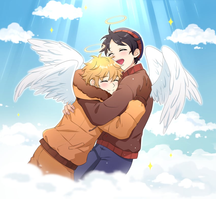 stan marsh and kenny mccormick (south park) drawn by benpetry96