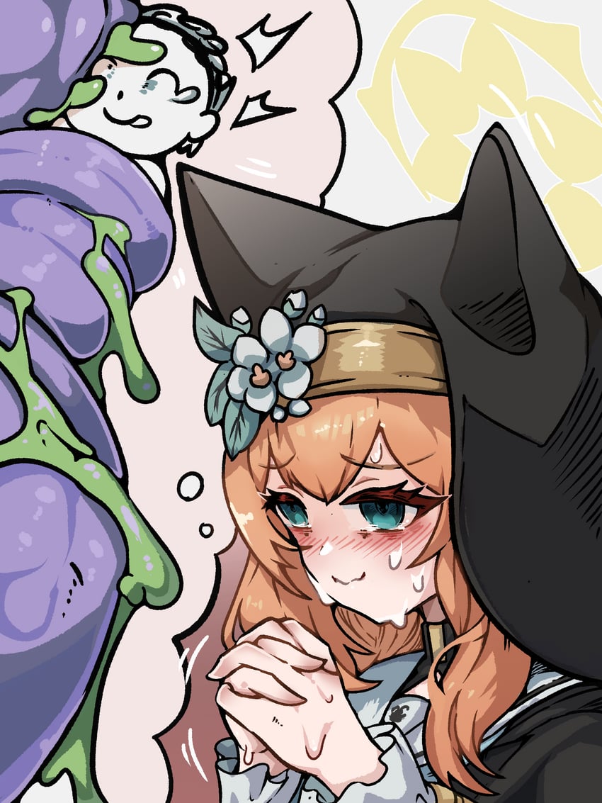 sensei, doodle sensei, mari, and pan-chan (blue archive) drawn by yukiyuki_(yukiyukimac4260)