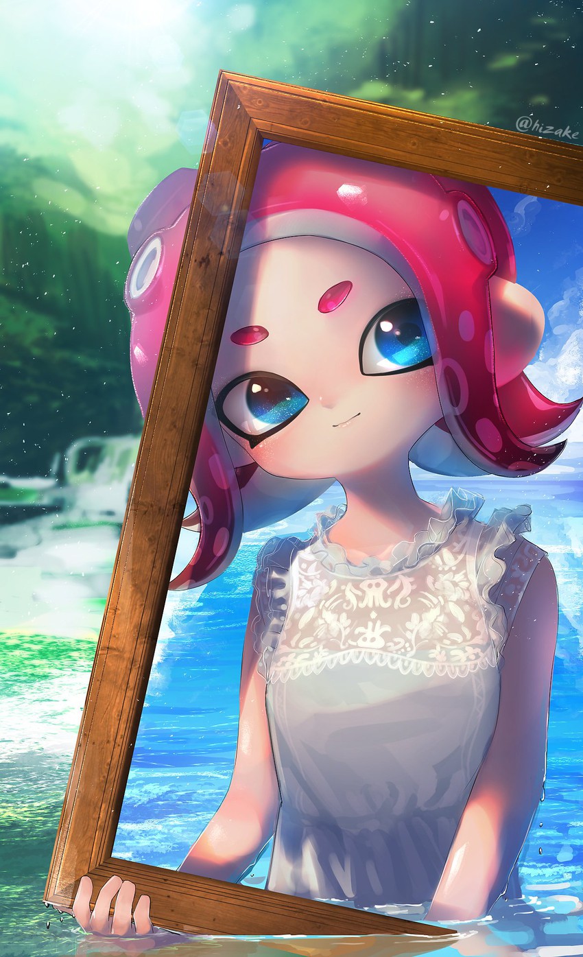 octoling player character and octoling girl (splatoon and 2 more) drawn by kashu_(hizake)