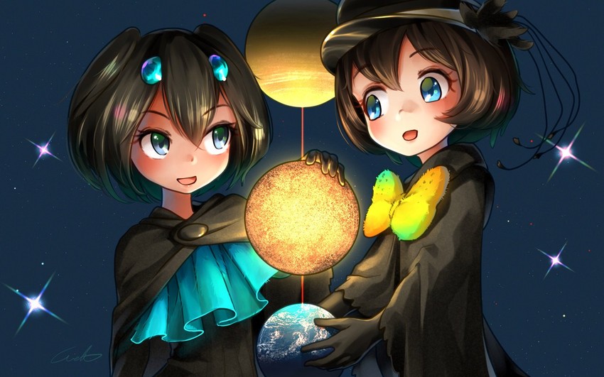 superb bird-of-paradise and western parotia (kemono friends) drawn by welt_(kinsei_koutenkyoku)