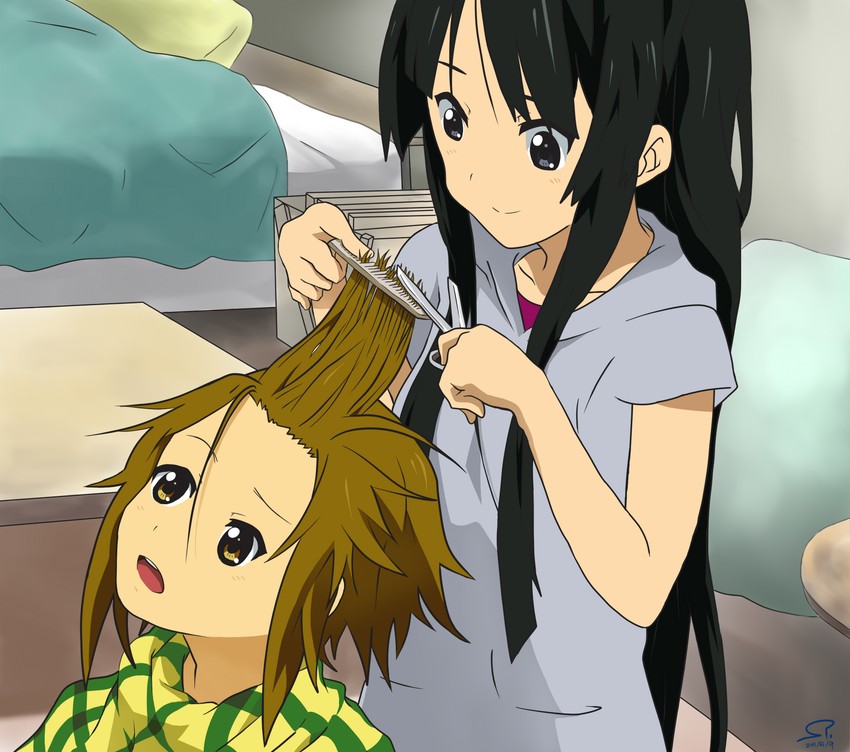 akiyama mio and tainaka ritsu (k-on!) drawn by suan_ringo