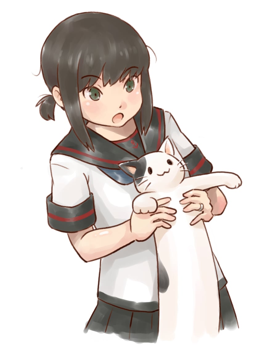 fubuki, fubuki kai ni, and batsubyou (kantai collection) drawn by karasu_(naoshow357)
