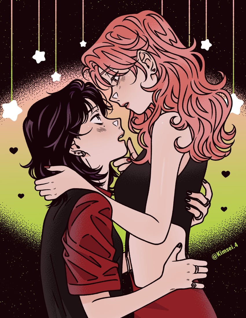 koga mitsuki and oosawa aya (kininatteru hito ga otoko ja nakatta) drawn by kimsei