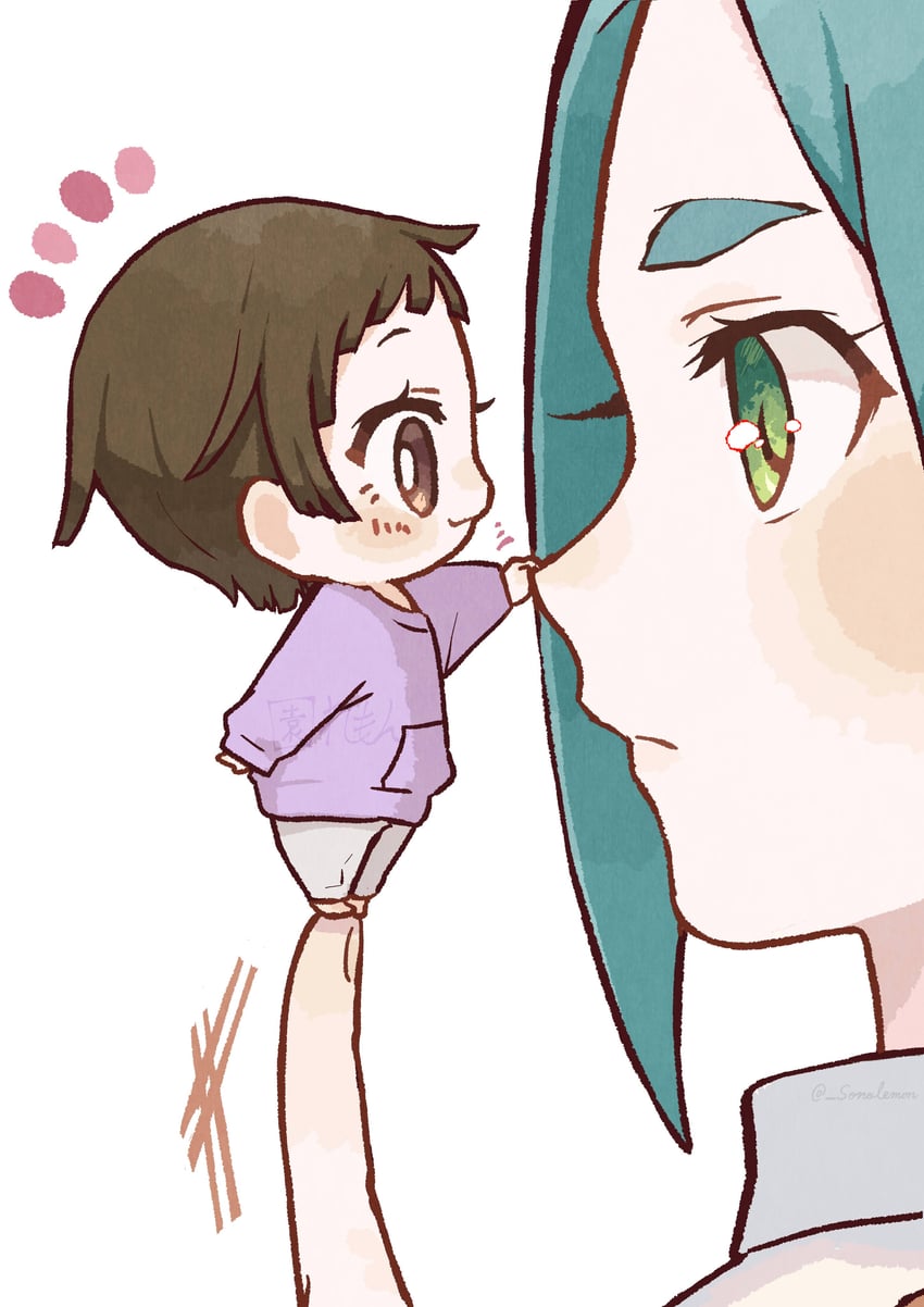 sengoku nadeko and ononoki yotsugi (monogatari and 1 more) drawn by izu_lemon