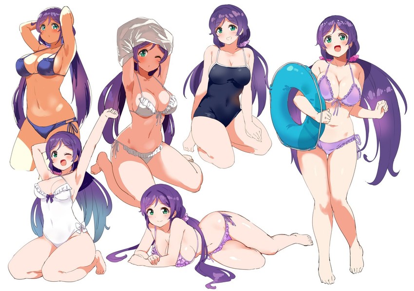 tojo nozomi (love live! and 1 more) drawn by kurokawa_makoto