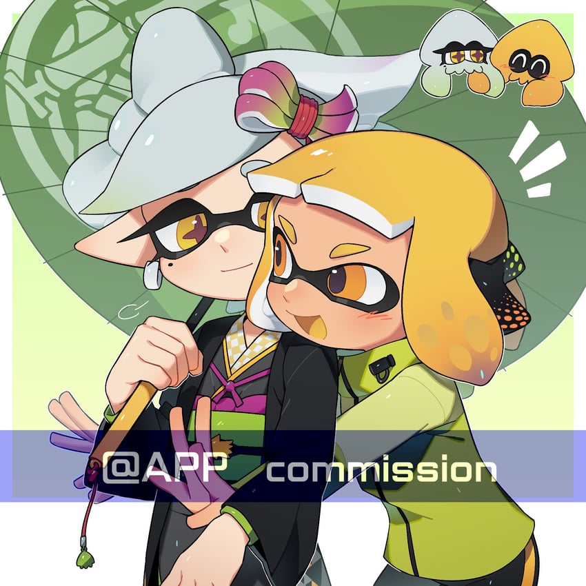 agent 4 and marie (splatoon and 1 more) drawn by ichijip_app