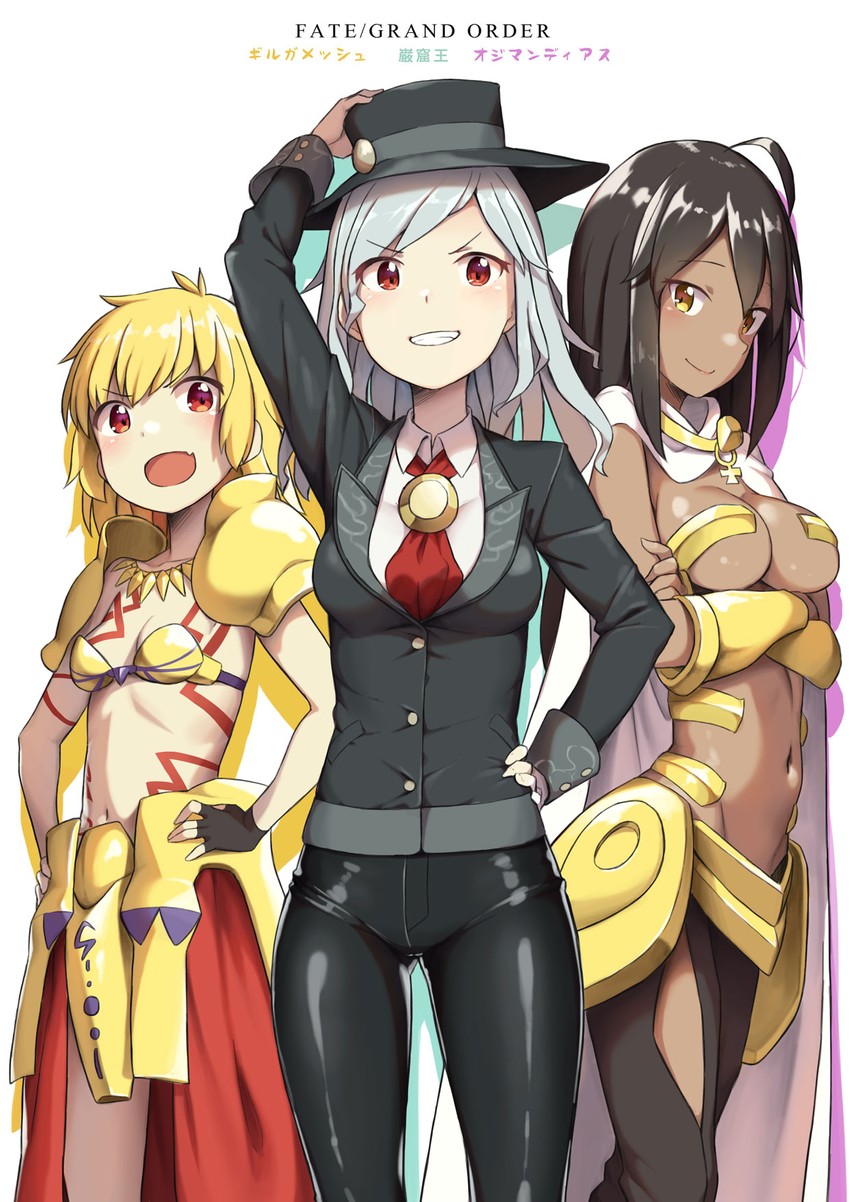 gilgamesh, edmond dantes, and ozymandias (fate and 1 more) drawn by cloba