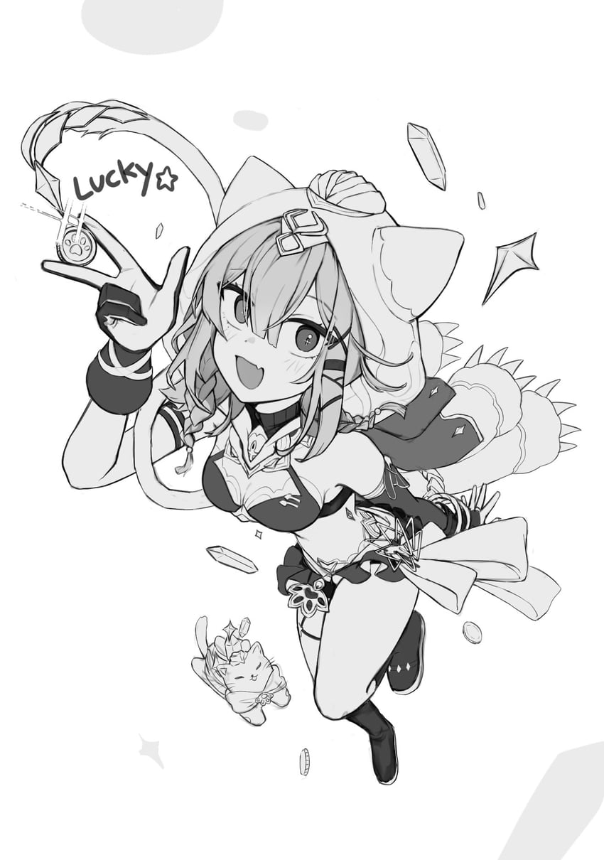 pardofelis and can (honkai and 1 more) drawn by mi_(27782900)