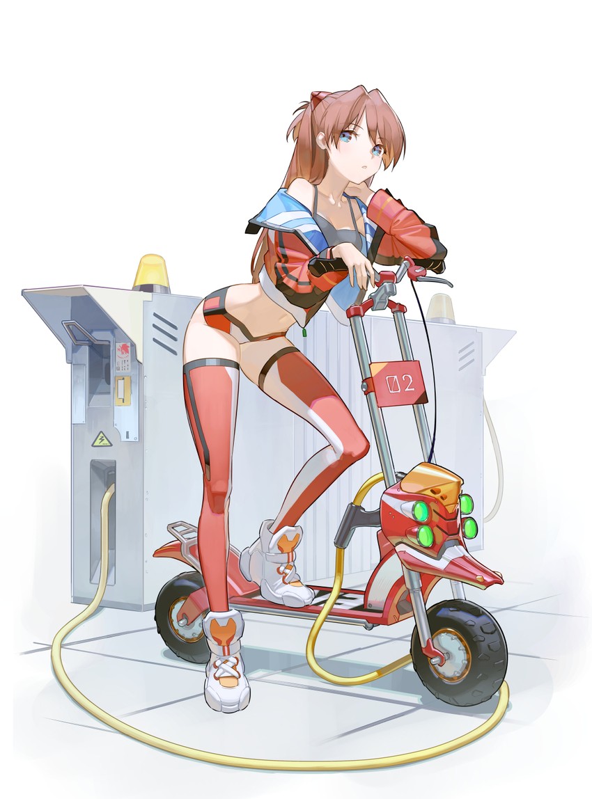 souryuu asuka langley and eva 02 (neon genesis evangelion) drawn by timbougami