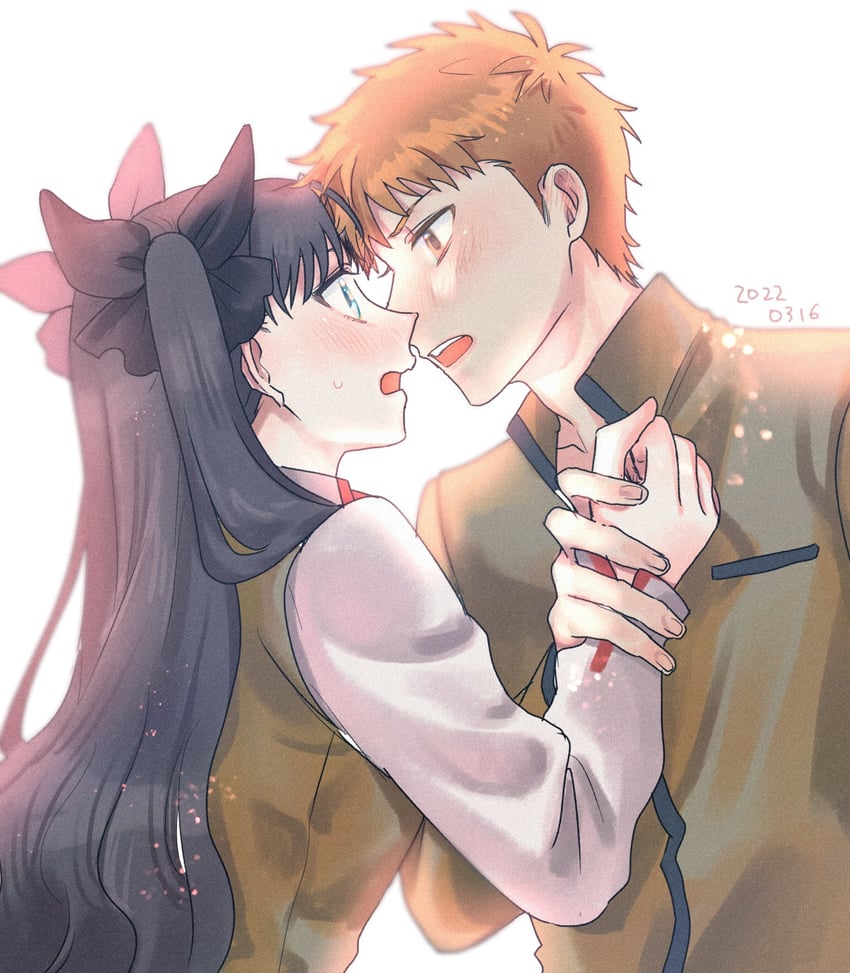 tohsaka rin and emiya shirou (fate and 1 more) drawn by yc1