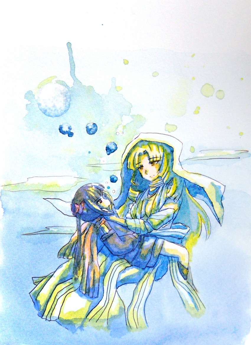 tsukuyomi shirabe and fine (senki zesshou symphogear) drawn by vixen_(vix2)