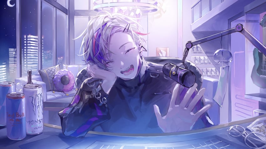 fuwa minato and fuwacchi cruller (nijisanji and 1 more) drawn by pppupa