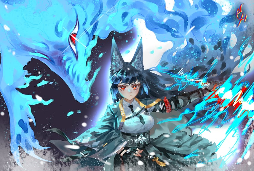 hoshimi miyabi and tailless (zenless zone zero) drawn by coconuthound