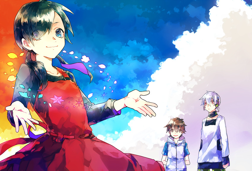 konoha, amamiya hibiya, and asahina hiyori (kagerou project) drawn by haruu_shun