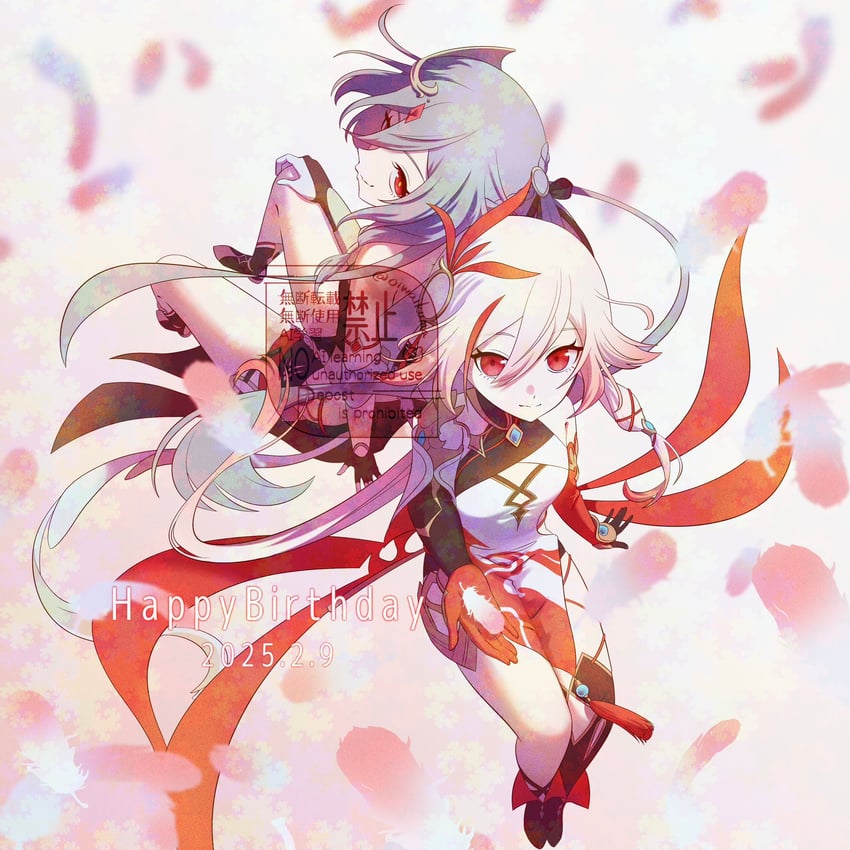 fu hua and herrscher of sentience (honkai and 1 more) drawn by oiwai_kuma