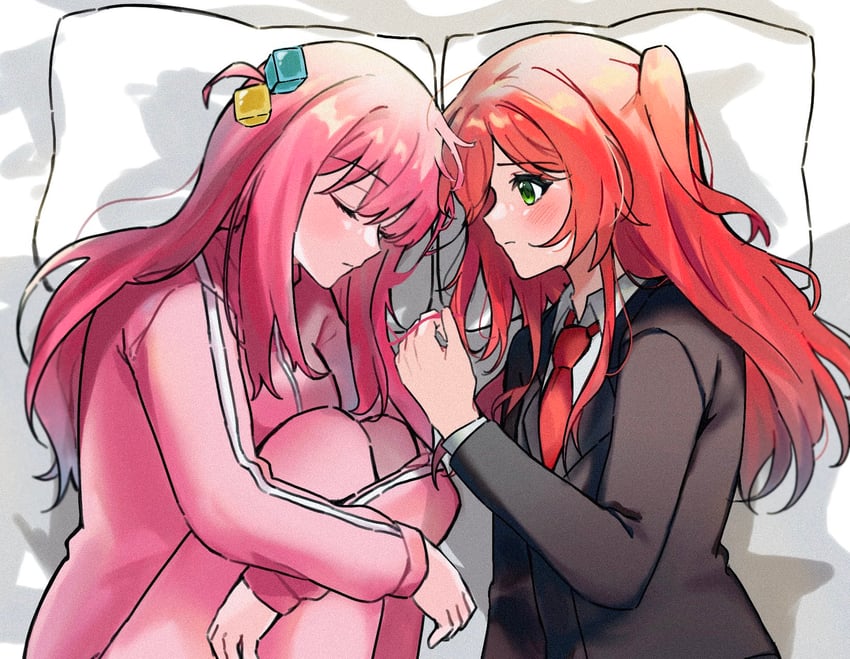 gotoh hitori and kita ikuyo (bocchi the rock!) drawn by puhen
