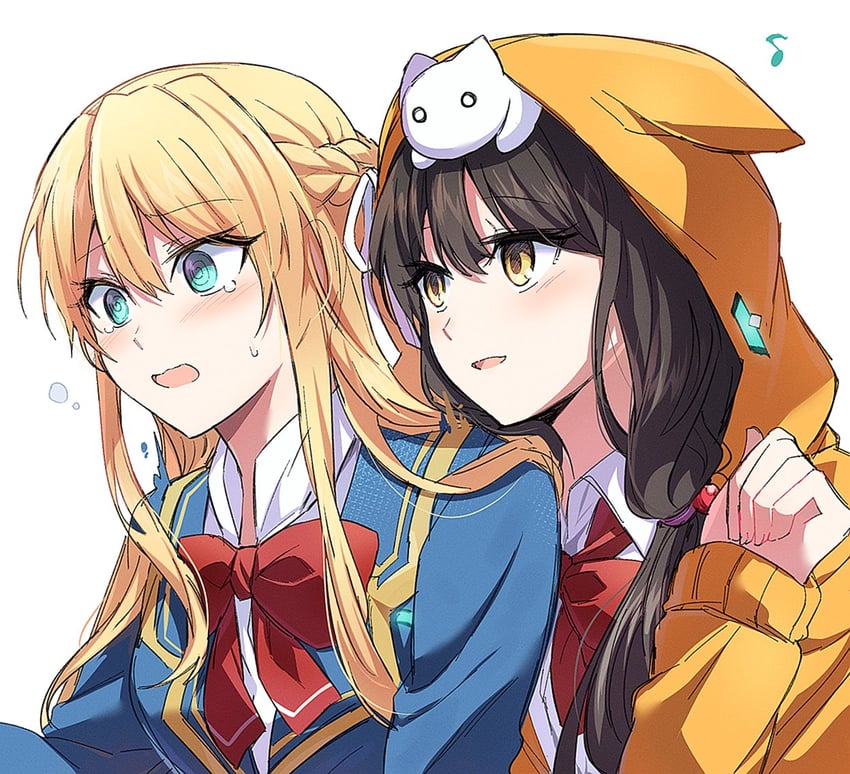 asakura karen and toujou tsukasa (heaven burns red) drawn by opi