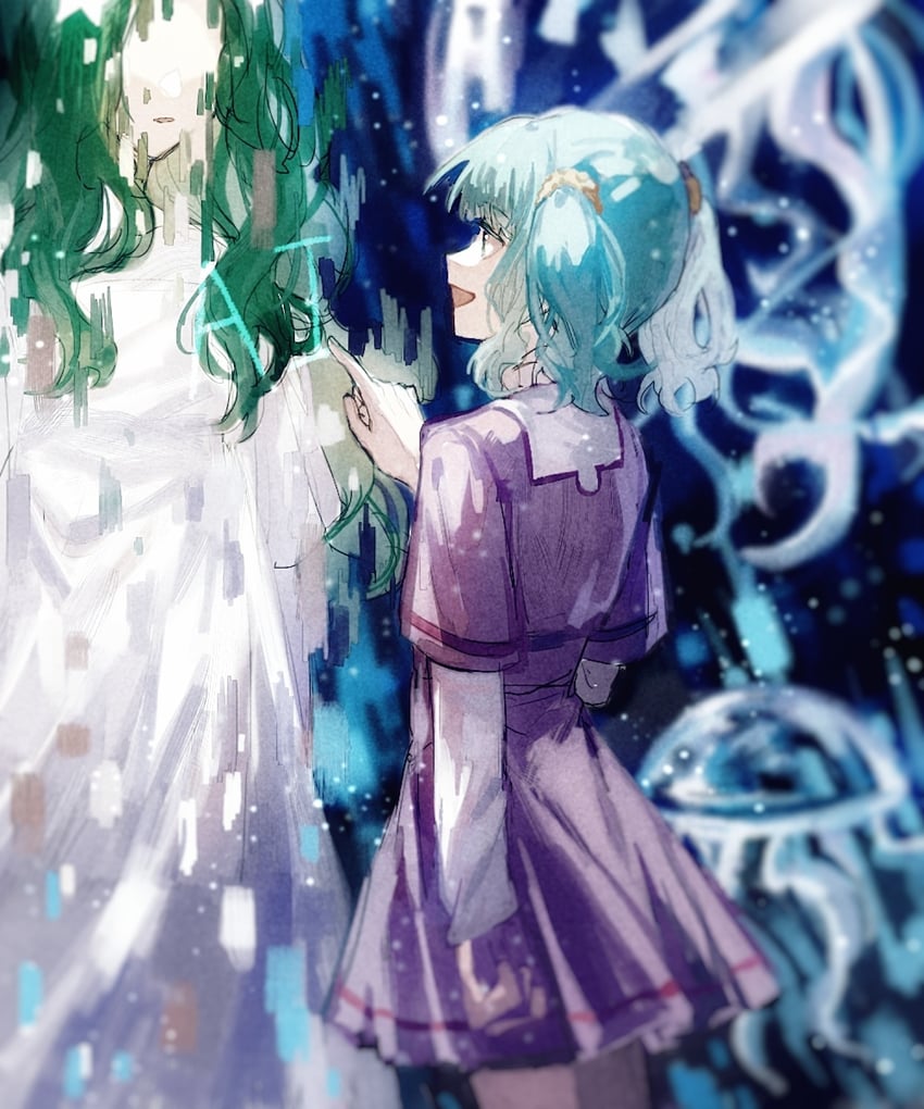 futaba sana and ai-chan (mahou shoujo madoka magica and 1 more) drawn by icejiangyusky