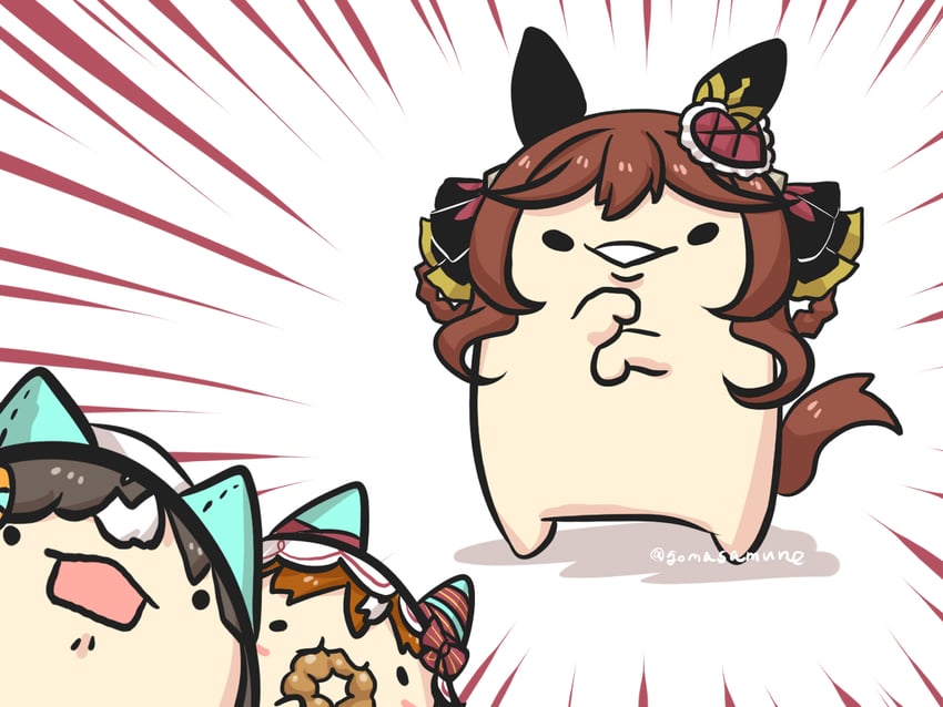 gentildonna, hokko tarumae, and still in love (umamusume) drawn by goma_(gomasamune)
