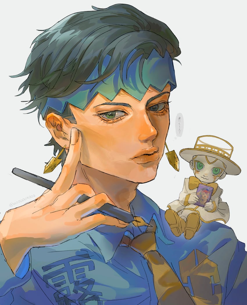 kishibe rohan and heaven's door (jojo no kimyou na bouken and 1 more) drawn by uu0000322