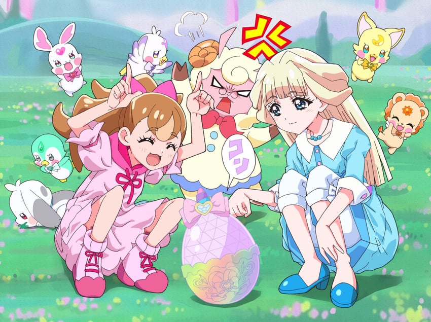 nekoyashiki yuki, inukai komugi, daifuku, mehmeh, kirarin penguin, and 4 more (precure and 1 more) drawn by masaru_(win800)