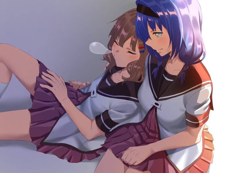 oomuro sakurako and furutani himawari (yuruyuri) drawn by dokka_no_kuni_no_kokuou