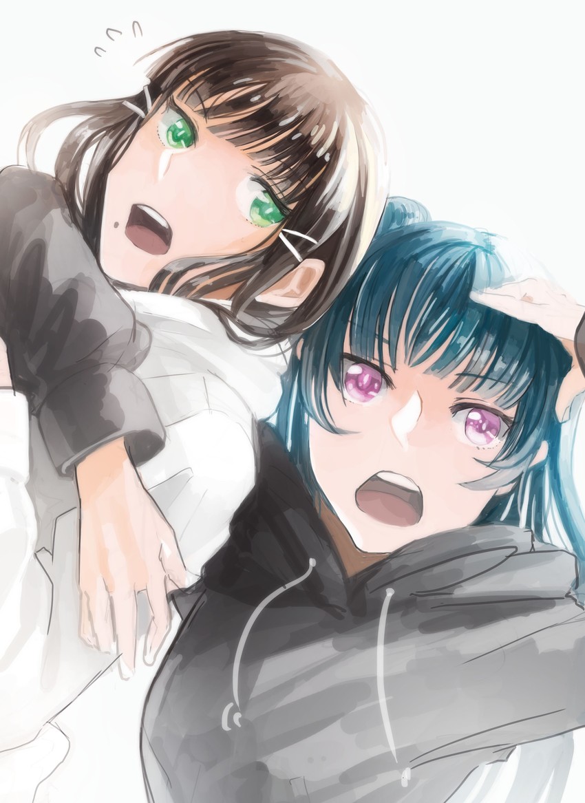 tsushima yoshiko and kurosawa dia (love live! and 1 more) drawn by kawaoka_sachio