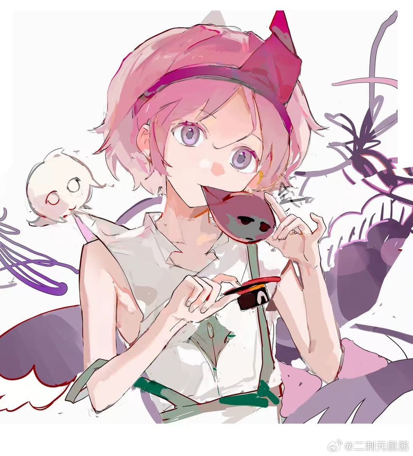 enraku tsubakura, houlen yabusame, shion, and ghost (len'en) drawn by corallo