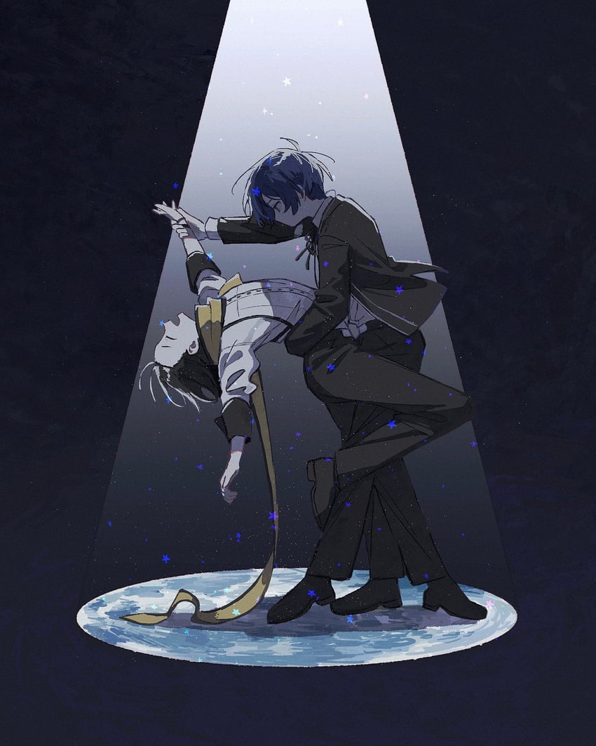 yuuki makoto and mochizuki ryouji (persona and 1 more) drawn by gm70t