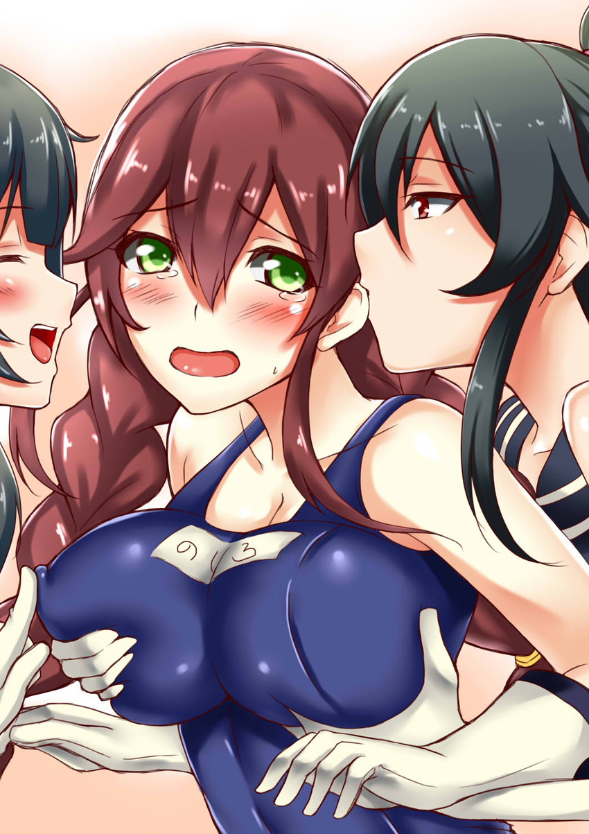 yahagi, noshiro, and agano (kantai collection) drawn by mizuse_kouichi