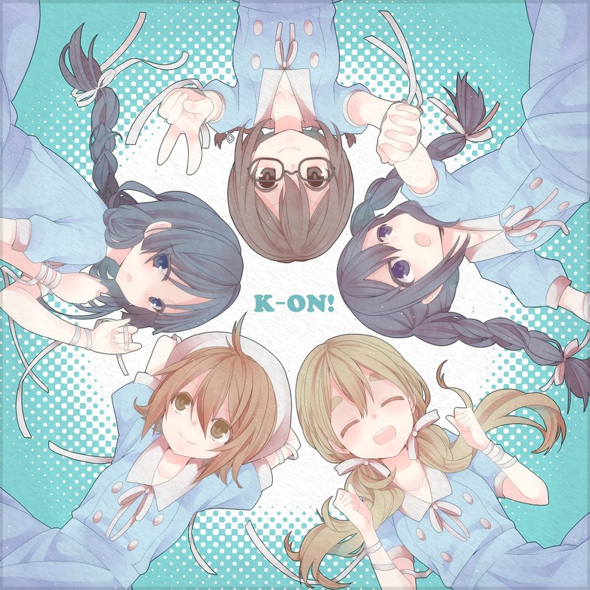 akiyama mio, nakano azusa, hirasawa yui, tainaka ritsu, and kotobuki tsumugi (k-on! and 1 more) drawn by lari
