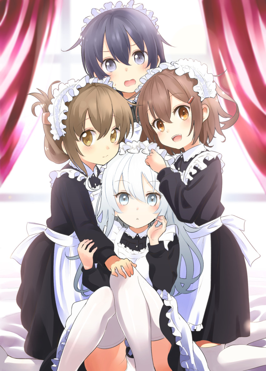 hibiki, inazuma, ikazuchi, and akatsuki (kantai collection) drawn by natsupa