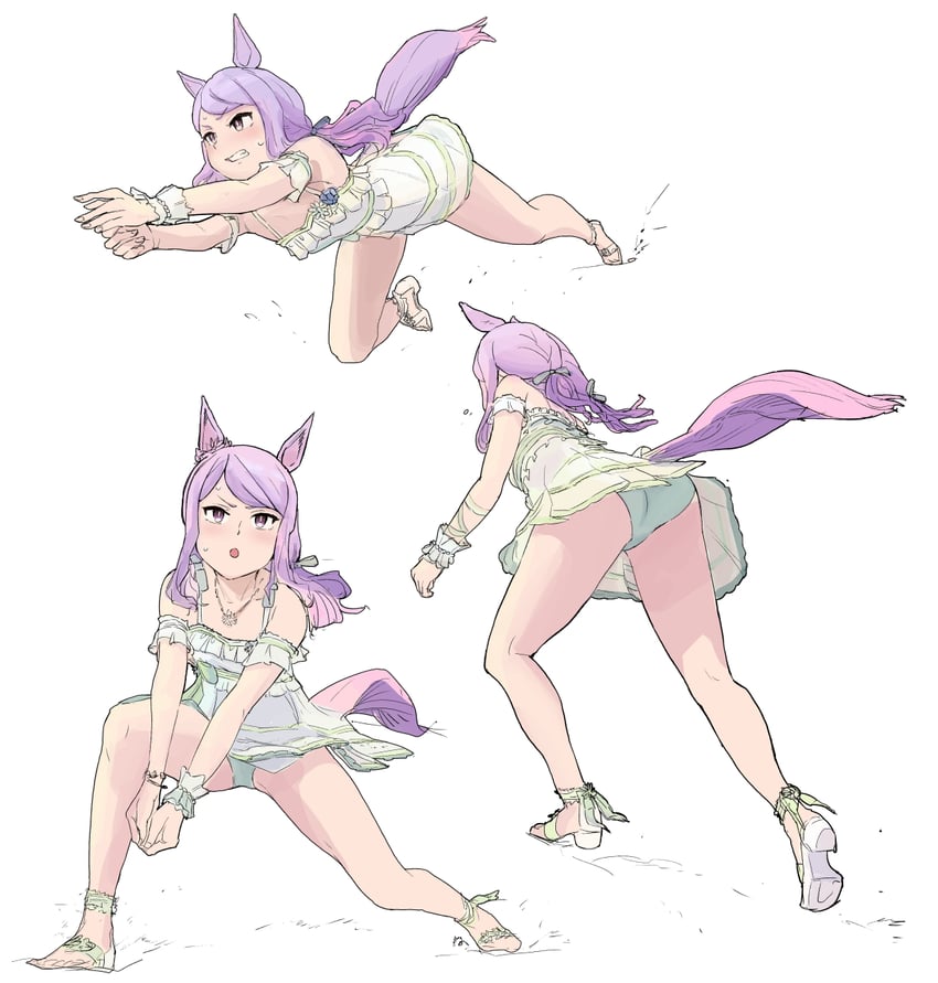 mejiro mcqueen (umamusume) drawn by uzuki_noboru_(denchuu_shoujo)