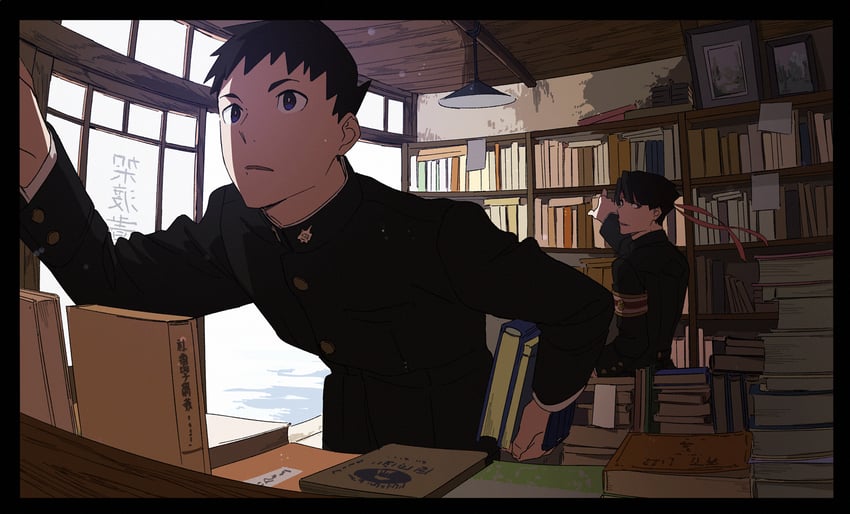 ryunosuke naruhodo and kazuma asogi (ace attorney and 1 more) drawn by officinale_t