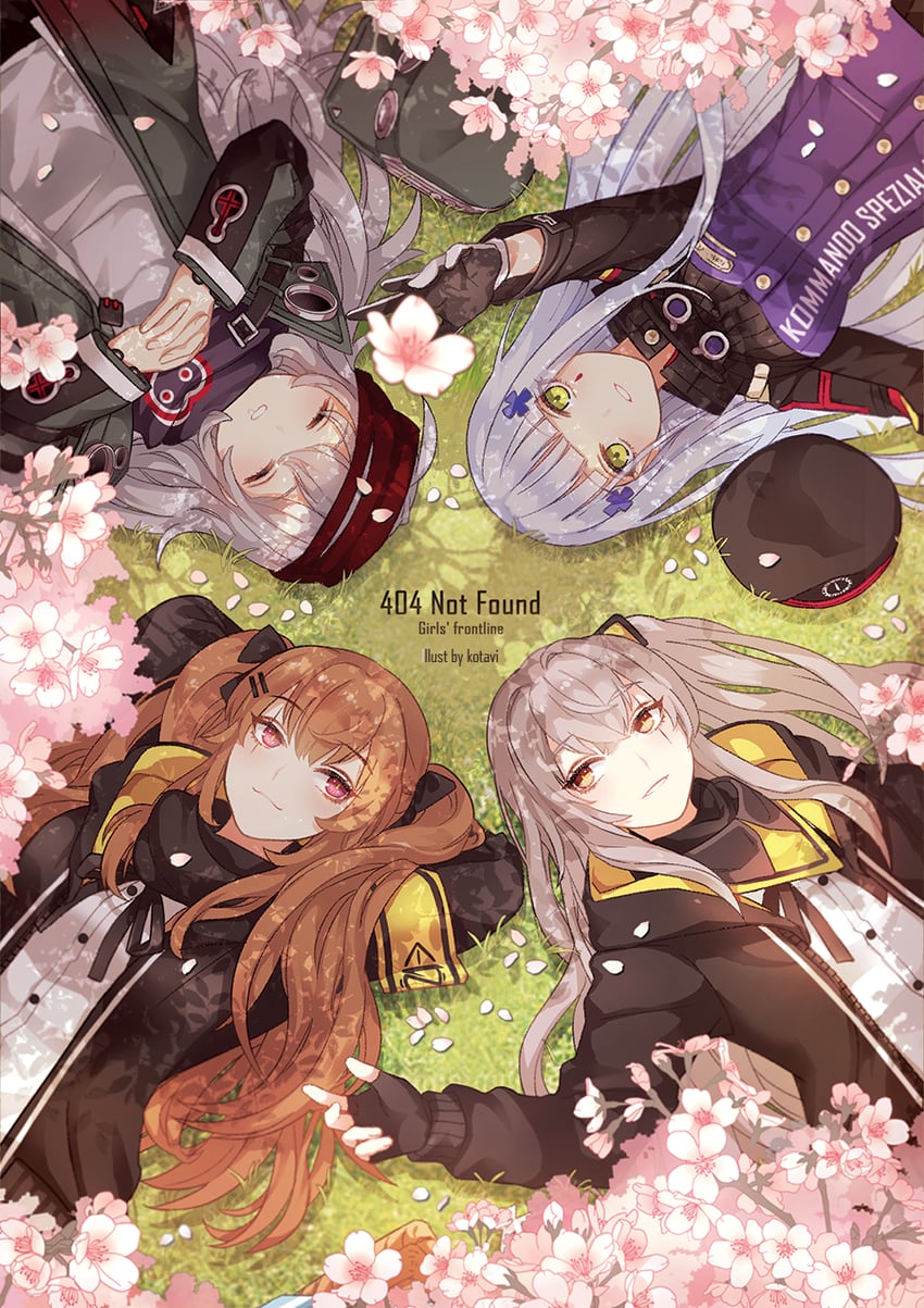 hk416, ump45, ump9, and g11 (girls' frontline) drawn by kotavi