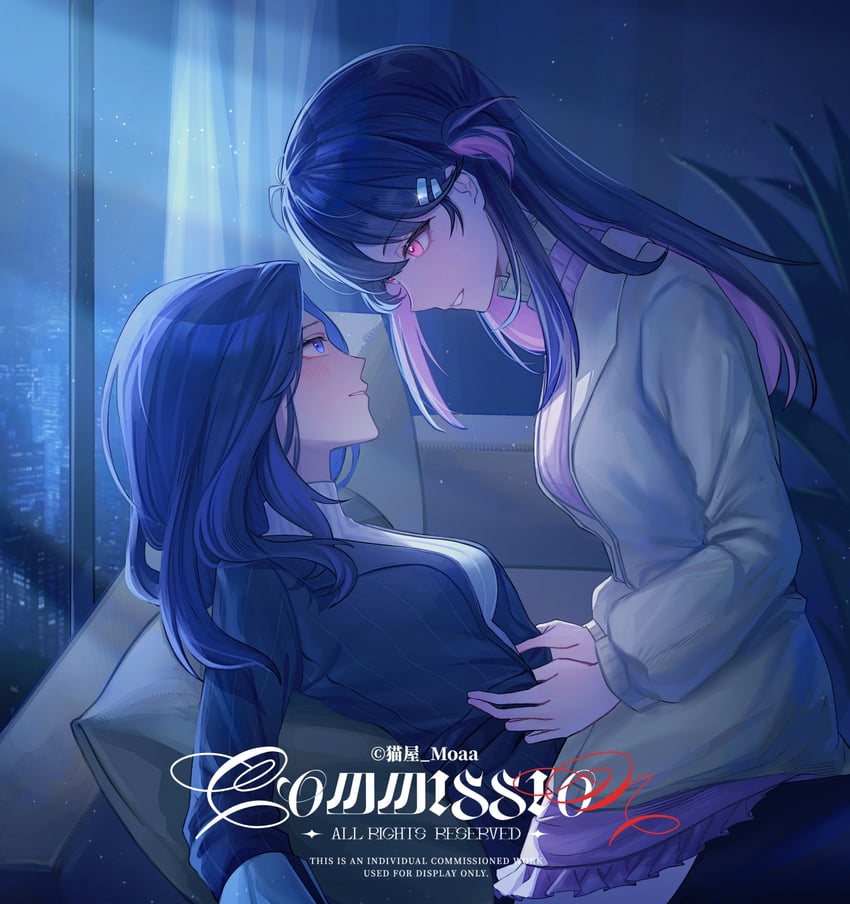 selene yan and victoria qi (love curse: find your soulmate) drawn by molingxiang_chimangguo